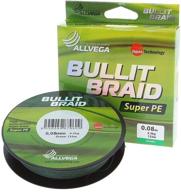 braided cord allvega bullit braid d=0.18 mm, 135 m, 12.2 kg, dark green, 1 pc. logo