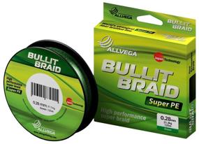 img 1 attached to Braided cord ALLVEGA BULLIT BRAID d=0.18 mm, 135 m, 12.2 kg, dark green, 1 pc.