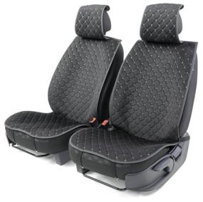 img 1 attached to Front seat covers Car Performance CUS-1012 BK/GY, 2 pcs, alcantara, 8 mm foam rubber, black/grey