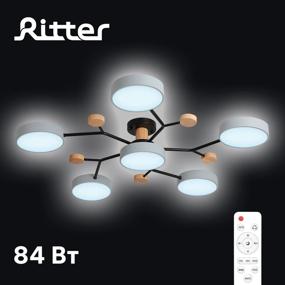 img 1 attached to Chandelier LED Ritter Scandia 52079 5, 84 W, number of lamps: 6 pcs., color: black