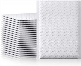 img 4 attached to 50Pcs White Fuxury Bubble Mailers 4X8 Inch - Self-Seal Waterproof Shipping Bags For Business Mailing, Jewelry, Makeup And Supplies - Small Bubble Padded Envelopes For Packages - #000 Size