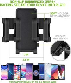 img 1 attached to 📱 Universal Car Cup Holder Phone Mount: Adjustable Cradle for All Smartphones - Apple iPhone, Samsung Galaxy, LG, Moto, Google Pixel - by Cellet