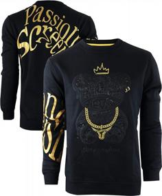 img 4 attached to Urban Style: Screenshot Men'S Graffiti Hip Hop Fleece Crew Neck Sweatshirt