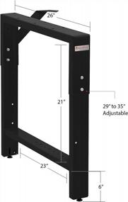 img 2 attached to Adjustable Black Workbench Frame With 3 Legs, 26" Depth And Height Range Of 30" To 36" By Benchpro: A Garage Essential