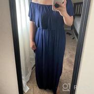img 1 attached to LILBETTER Women'S Off-Shoulder Ruffle Maxi Dress With Side Split For Parties And Beach Wear review by Michael Herrera
