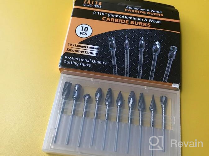 img 1 attached to 8PC Carbide Burr Set 1/4" Shank, Tungsten Double Cut Rotary Die Grinder Bits - Cutting Burrs For Milwaukee, Dewalt And Die Grinder Accessories - Wood Carving Metal Working - Free Screw Extractor Kit review by Michael Syph