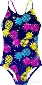 img 4 attached to Goodstoworld Girls One-Piece Swimsuits, Adorable Bandage Crossback Swimwear for 2-13 Years