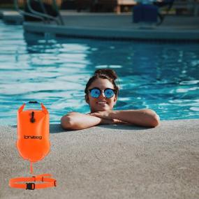 img 1 attached to 🏊 15L IDRYBAG Safety Swim Buoy Adult Tow Float - Ideal for Triathletes Training in Open Water. Inflatable Float buoy for Safe Swimming, Kayaking, Boating, Canoeing, Rafting, Surfing, Fishing, and Floating.