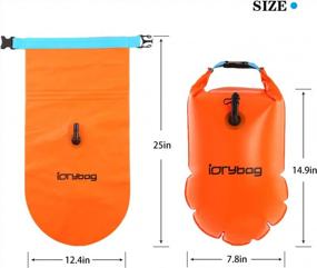 img 2 attached to 🏊 15L IDRYBAG Safety Swim Buoy Adult Tow Float - Ideal for Triathletes Training in Open Water. Inflatable Float buoy for Safe Swimming, Kayaking, Boating, Canoeing, Rafting, Surfing, Fishing, and Floating.