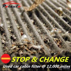 img 1 attached to 🚗 POTAUTO MAP 1042C (CF11670) Activated Carbon Car Cabin Air Filter Replacement for FORD ECOSPORT FIESTA: Enhancing Air Quality Inside Your Vehicle