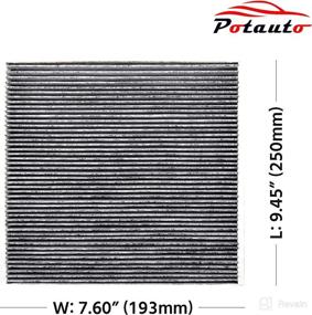 img 3 attached to 🚗 POTAUTO MAP 1042C (CF11670) Activated Carbon Car Cabin Air Filter Replacement for FORD ECOSPORT FIESTA: Enhancing Air Quality Inside Your Vehicle