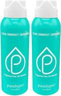 2-pack purefypro disinfectant airesol spray: eliminate 99.9999% virus & germs, no residue, travel size - suitable for all surfaces! logo