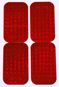 img 2 attached to 🔴 LiteMark DOT-SAE Red Reflectors - 2" x 3.5" High Reflective Prismatic Lenses with Protective Transparent Layer for Safety and Visibility (Pack of 4)