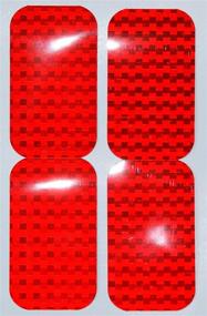 img 1 attached to 🔴 LiteMark DOT-SAE Red Reflectors - 2" x 3.5" High Reflective Prismatic Lenses with Protective Transparent Layer for Safety and Visibility (Pack of 4)