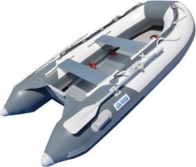 img 4 attached to 9.8Ft Inflatable Boat Dinghy Yacht Tender Fishing Raft For Boating & Sailing