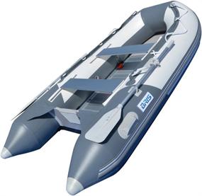 img 1 attached to 9.8Ft Inflatable Boat Dinghy Yacht Tender Fishing Raft For Boating & Sailing