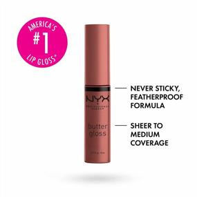 img 3 attached to NYX PROFESSIONAL MAKEUP Butter Gloss, Non-Sticky Lip Gloss - Praline (Deep Nude)