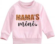 👕 toddler baby girl long sleeve shirts: mama's mini pullover sweatshirt tops for fall outfits - casual clothes логотип