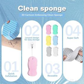 img 2 attached to Exfoliating Reusable Exfoliator Scrubber Children