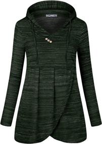 img 4 attached to SeSe Code Sweatshirts Asymmetric Activewear Women's Clothing via Coats, Jackets & Vests