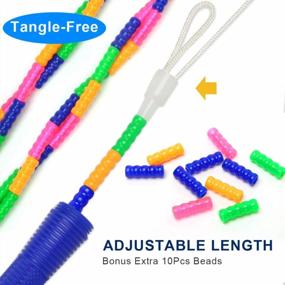 img 2 attached to 16Ft Coolrunner Jump Rope For Kids And Adults - Soft Beaded Skipping Rope, Double Dutch Rope, Plastic Segmented For Up To 4-5 Jumpers