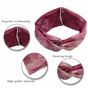 img 3 attached to Asooll Boho Headbands Cross Headband Headpiecce Bohemia Floal Style Head Wrap Hair Band Vintage Cotton Stylish Elastic Fabric Hairbands Fashion Hair Accessories For Women And Girl(Pack Of 4)