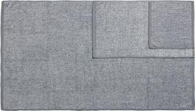 img 2 attached to Upgrade Your Bathroom With Everplush Diamond Jacquard 6 Piece Bath Towel Set In Dusk - Grey Blue