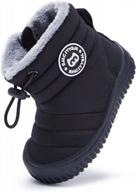 bmcitybm toddler winter snow boots boys girls cold weather baby faux fur shoes (infant/toddler/little kid) logo