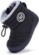 bmcitybm toddler winter snow boots boys girls cold weather baby faux fur shoes (infant/toddler/little kid) logo