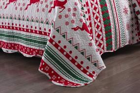 img 2 attached to Cozy Up For The Holidays With MarCielo'S Snowflake Quilt Set - Perfect For Kids, Adult, Teens And Boys Or Girls!