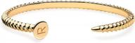 adjustable open wrap letter bracelet love friendship gift - fettero gold cuff nail bangle bracelet for women logo
