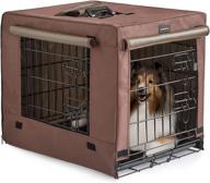 🐶 donoro dog crates kit: indoor double door dog kennels for small size dogs with crate cover – ideal for puppies, cats, and collapsible metal contour design логотип