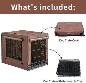 img 3 attached to 🐶 Donoro Dog Crates Kit: Indoor Double Door Dog Kennels for Small Size Dogs with Crate Cover – Ideal for Puppies, Cats, and Collapsible Metal Contour Design