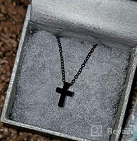 img 6 attached to Eymi Children Stainless Steel Small Cross Necklace: Hypoallergenic & Secure, 16" Chain