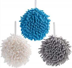 img 4 attached to Get Quick-Drying Softness With CHIOUPA Chenille Hand Towels- 3 Pack!