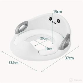 img 2 attached to 🚽 AGAKY Potty Training Toilet Seat: Splash Guard, Handrest, Backrest, Cartoon Design for Boys and Girls; Fits Oval and Round Toilets