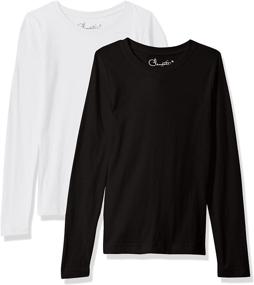 img 1 attached to Clementine Everyday T Shirts Sleeve Black Torquoise Girls' Clothing : Tops, Tees & Blouses