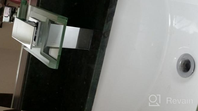 img 1 attached to 💧 ROVATE LED Bathroom Sink Faucet - Single Hole Chrome Waterfall Faucet with Glass Spout and Single Handle review by Ryan Vaughn