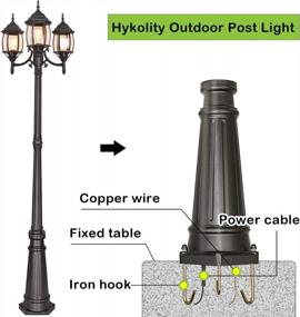 img 2 attached to ETL Listed 3-Head LED Outdoor Post Light Combination - Perfect For Backyard, Patio, Garden & Walkway Lighting!