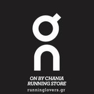 on by chania running store logo