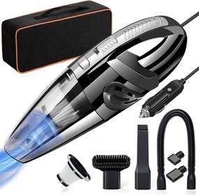 img 4 attached to 🚗 Bittor Car Vacuum Cleaner - High Power 12V 120W Handheld Portable Device with 16.4ft Power Cord, Carrying Bag, and Three Layer HEPA Filter - Complete Car Cleaning Kit