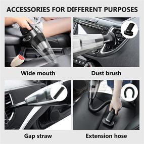 img 3 attached to 🚗 Bittor Car Vacuum Cleaner - High Power 12V 120W Handheld Portable Device with 16.4ft Power Cord, Carrying Bag, and Three Layer HEPA Filter - Complete Car Cleaning Kit