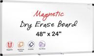 48 x 24 inches vusign magnetic dry erase board - wall mounted whiteboard with pen tray & silver aluminium frame logo