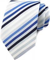 stylish stripes: elevate your formal attire with secdtie men's jacquard silk tie - perfect for weddings and more! logo