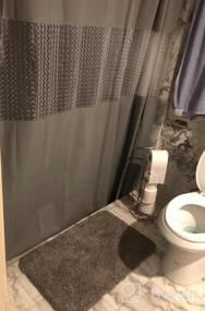 img 5 attached to Tuddrom Microfiber Bathroom Rugs,Soft Absorbent Bath Rug,Non-Slip Machine Washable Mat For Bathroom,Tub,Shower(32X20 Inches,Grey)