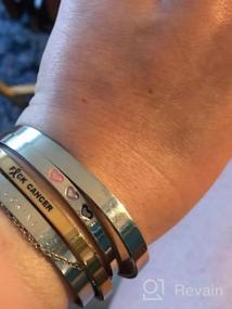 img 5 attached to 🌈 CENWA BiSexual Jewelry: Show your Pride with Bi Pride Heart Cuff Bracelet - Perfect Bisexual Gift and Queer Pride Statement!