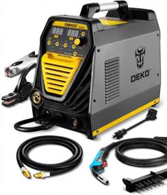 img 4 attached to DEKO 200A MIG/MMA SYNERGIC DC Inverter Welder, 110V/220V Digital Control With Wire Brush, Earthing Cable, Electrode Holder, Welding Gun And Digital Panel