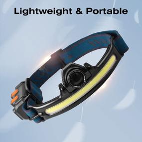 img 1 attached to BASIKER Rechargeable LED Headlamp With Motion Sensor, Waterproof And Adjustable For Repair, Running, Hiking, And Camping - 6 Light Modes And Hard Hat Compatible