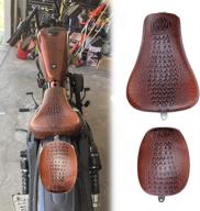 dreamizer crocodile style brown motorcycle seats for sportster 48/72/iron 883/xl883 xl1200 - front driver solo seat + rear passenger pillion pad логотип