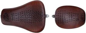 img 3 attached to DREAMIZER Crocodile Style Brown Motorcycle Seats for Sportster 48/72/Iron 883/XL883 XL1200 - Front Driver Solo Seat + Rear Passenger Pillion Pad